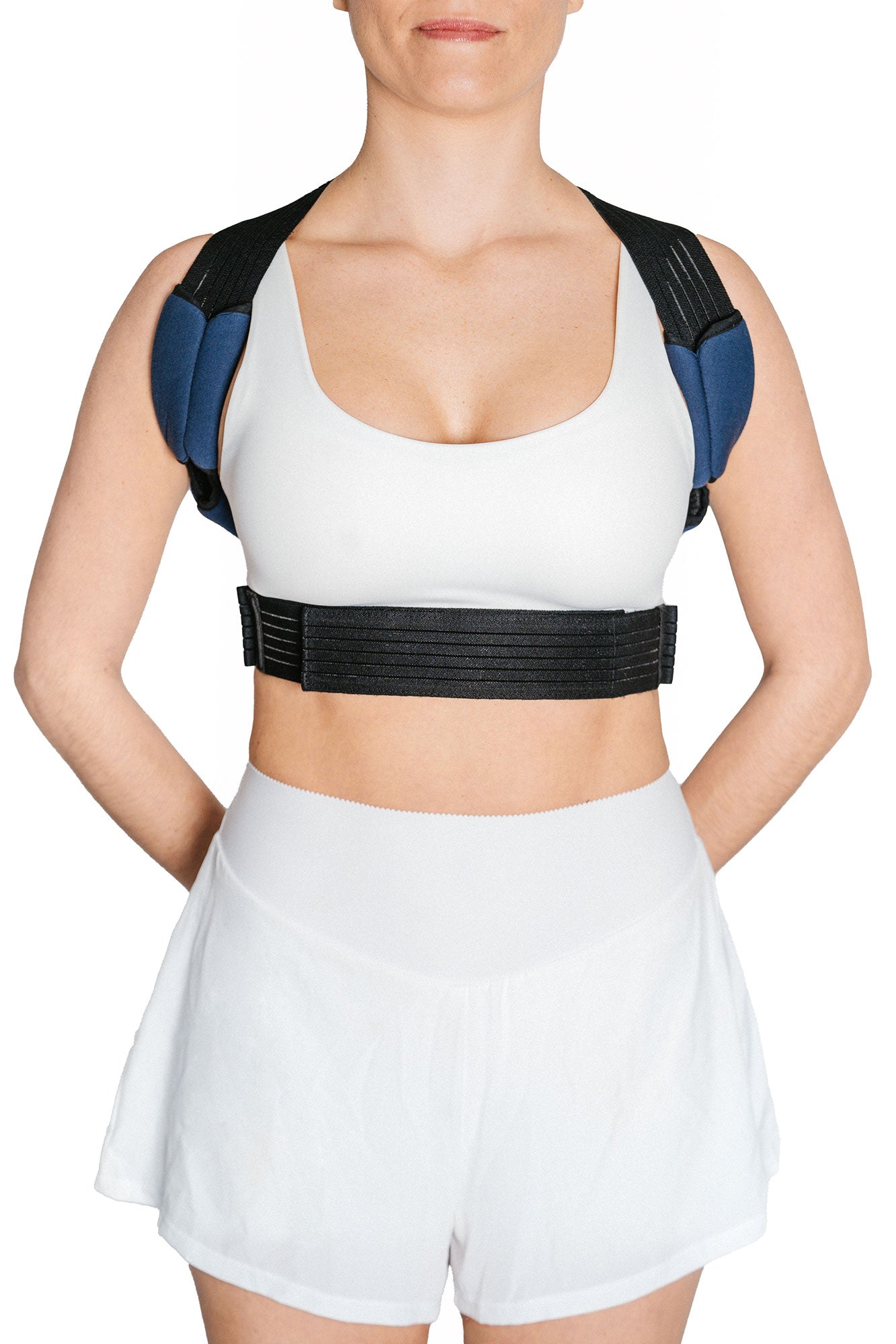 Posture corrector to relief and prevent bad posture and back pain. Easy to put yourself.