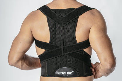 Posture corrector to relief and prevent bad posture and back pain. Easy to put yourself.