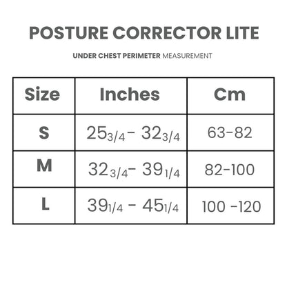 Corrector de Postura Lite REF:OPCL